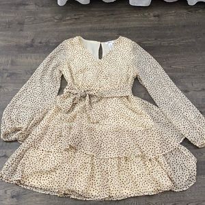 Tj Maxx Spring ruffle mini dress long sleeve